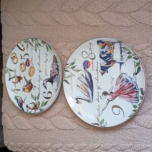 Better Homes And Gardens Porcelain 12 Days Of Christmas Holiday Plates